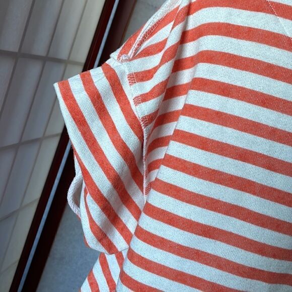 Alternative Orange and White Pullover Short Sleeve Sweatshirt (Size: Small) - Picture 7 of 9